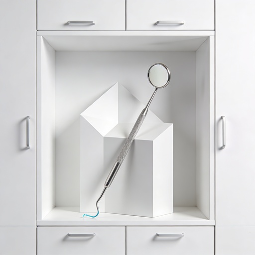 seedream 4.5 fa mi o poza fundal alb in cabinet stomatologic pentru profilaxie abstract fara 0